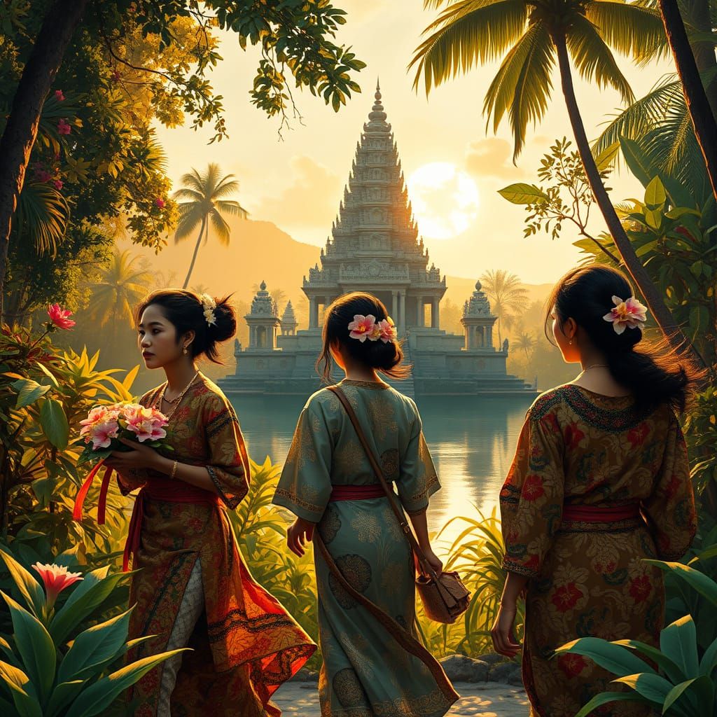 Bali's Tropical Forest Goddesses Chased by Snake Ghost in Vi...