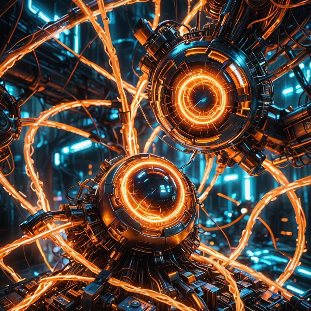 Energy Fusion in Sci-Fi Setting as Digital Art