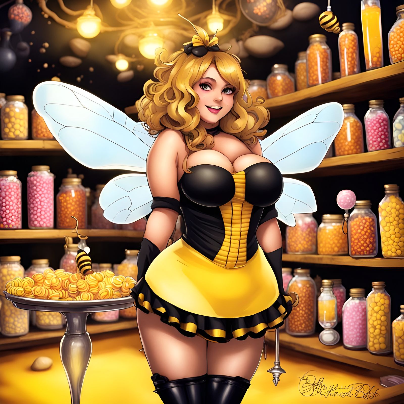 Candy Wonderland with Bees Serving Fairies