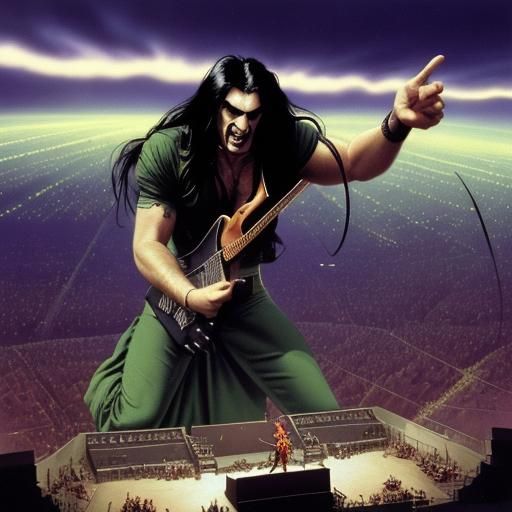 Peter Steele Concert in Ancient Greece, Syd Mead Style