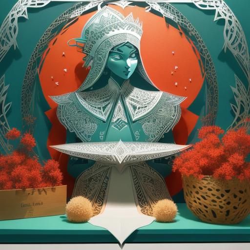 Intricate Paper-Cut Art Spelling SALLIS