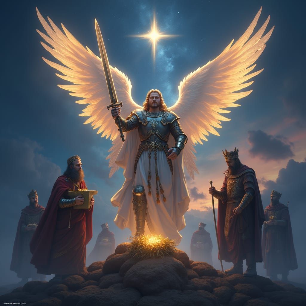 Saint Michael Overlooking The Three Wise Men