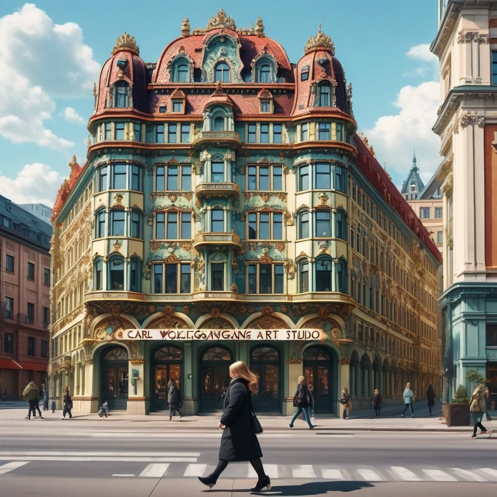 Carl Wolfgang Art Studio in Elaborate Cityscape