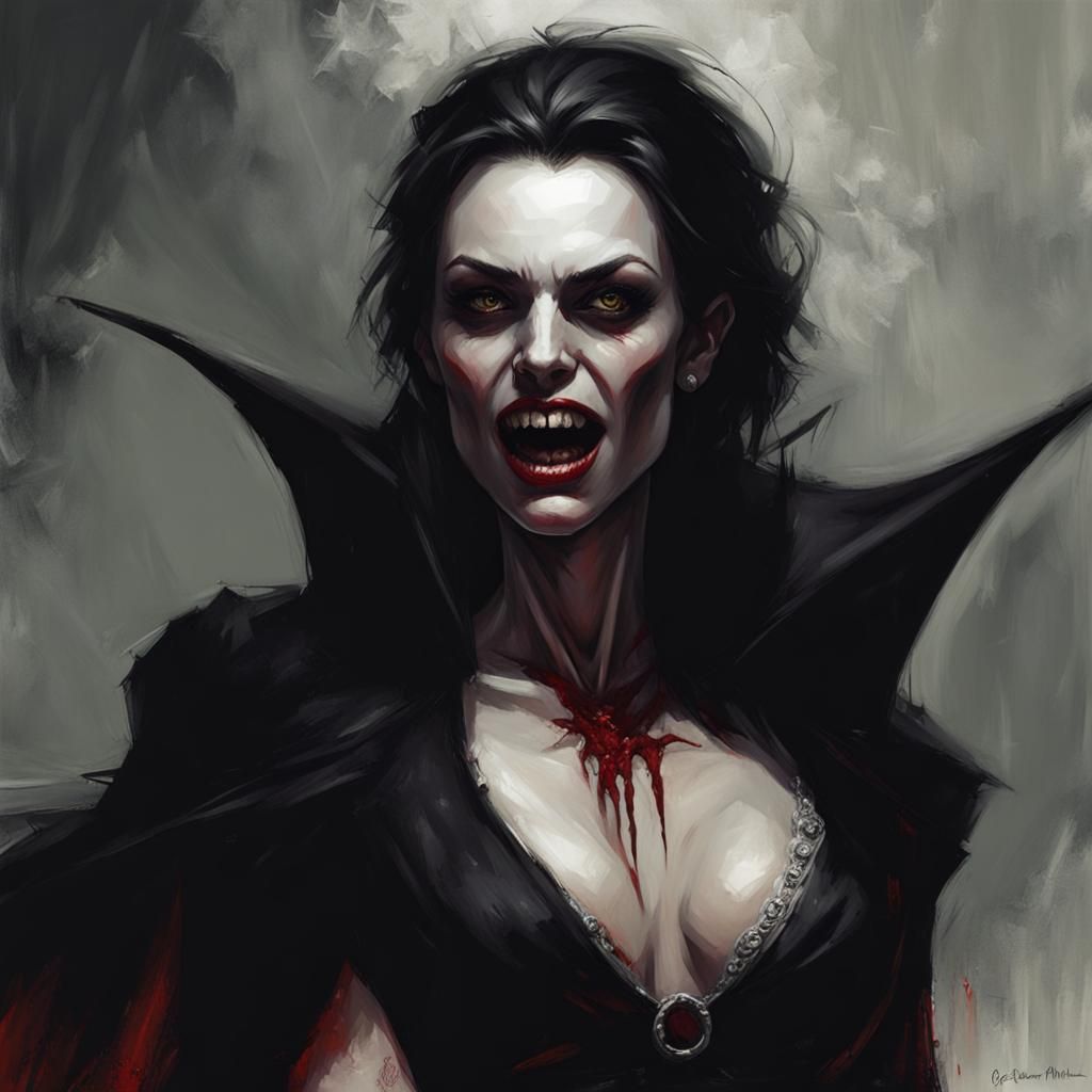 Sinister Female Vampire Artwork