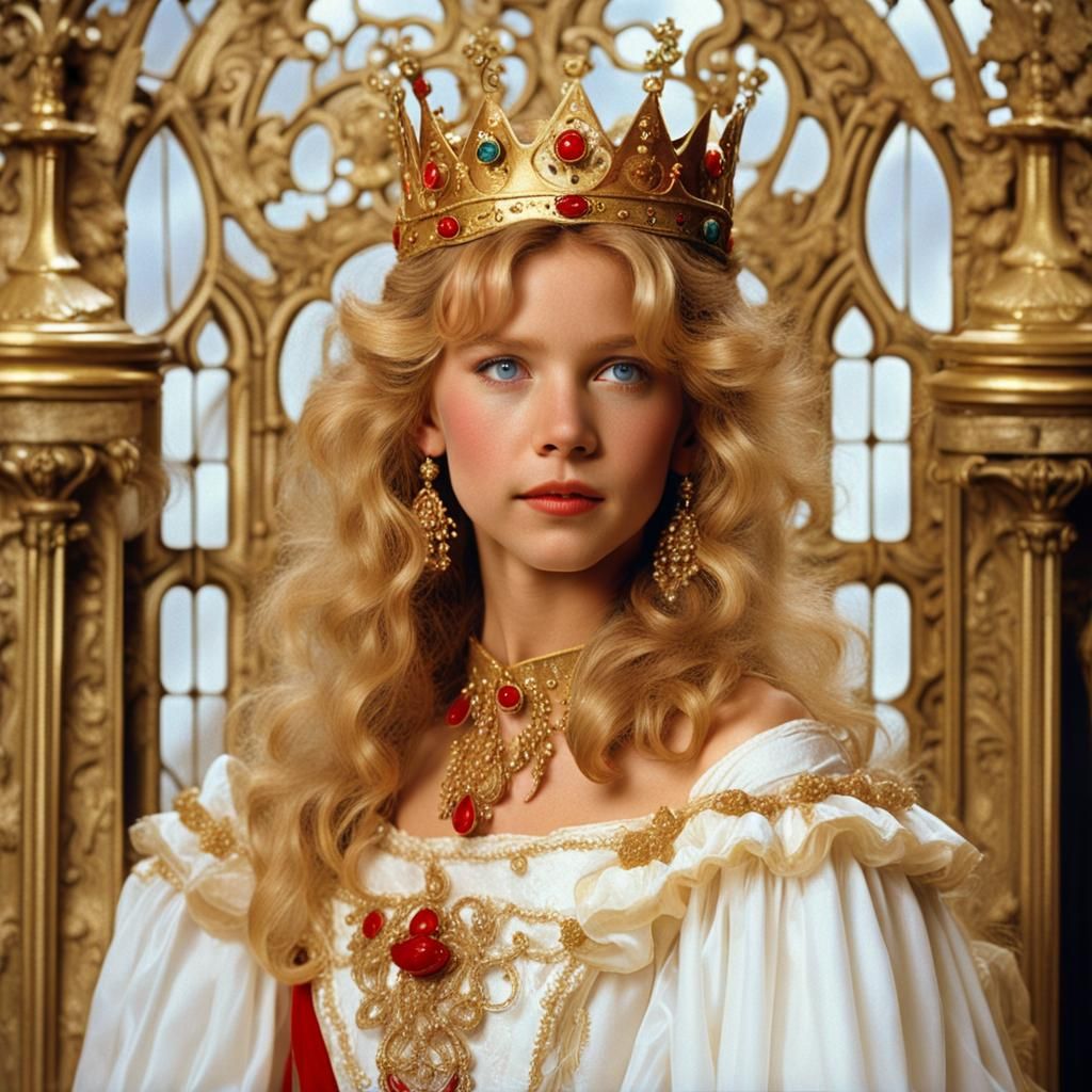 Beautiful Princess in Rococo Gown, 1980s Fantasy Film