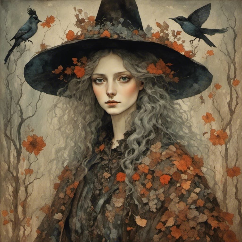 Enchanting Forest Witch with Divine Sunshine