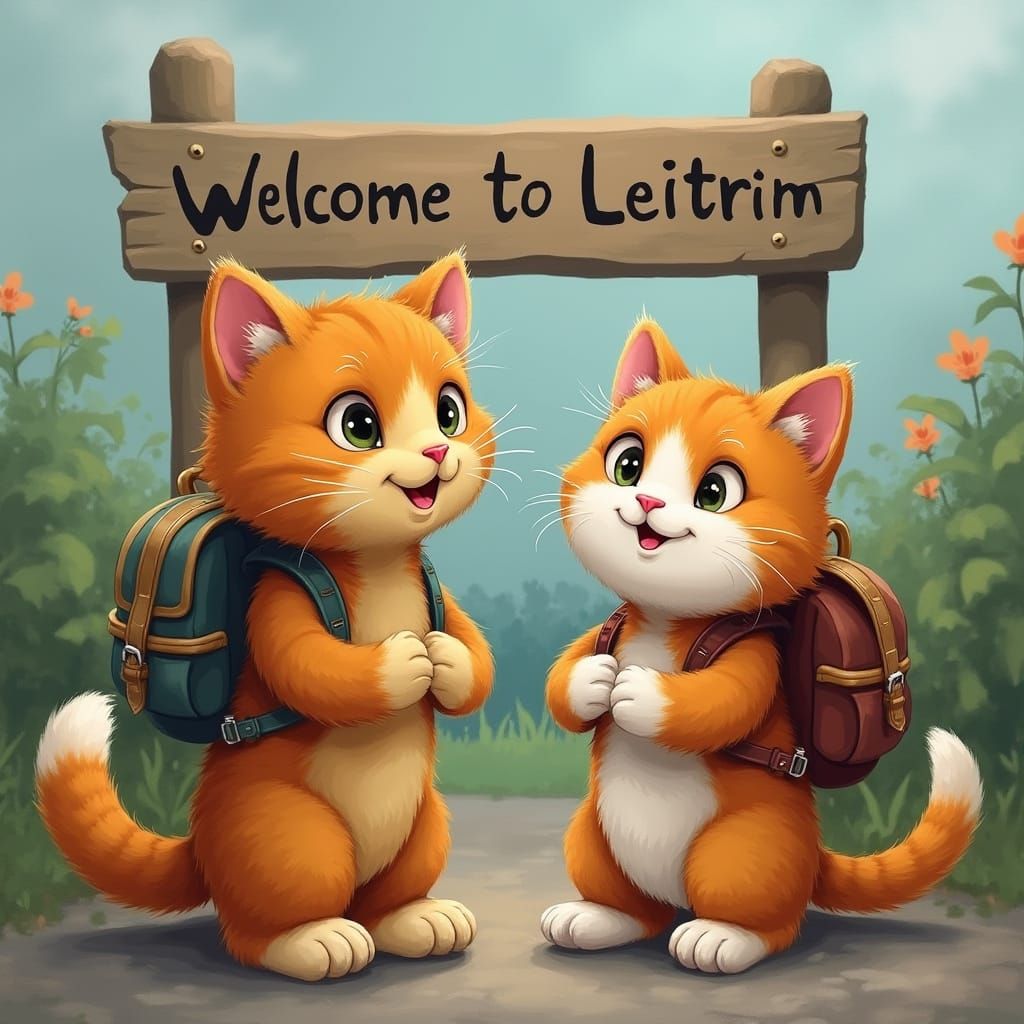 Two Ginger Cats Explore the Irish Countryside