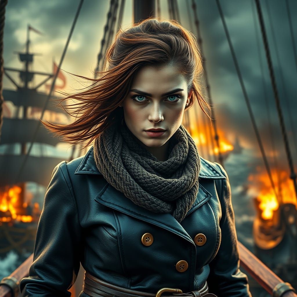 Fierce Pirate Queen Dominates the High Seas in Cinematic Hyp...