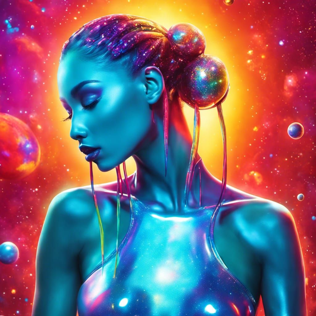 Holographic Astral Figure in Cosmic Illustration