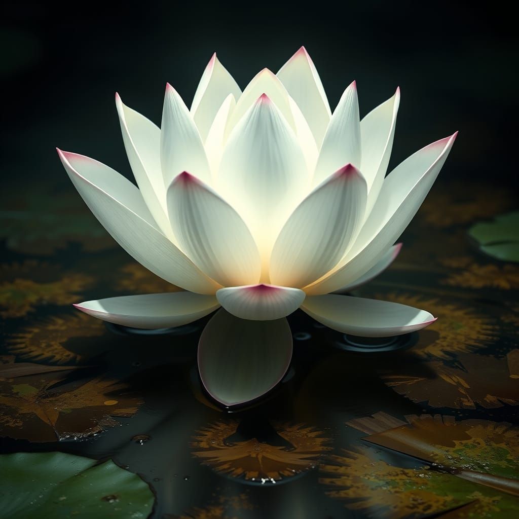 Emerging Lotus in Vibrant Fantasy