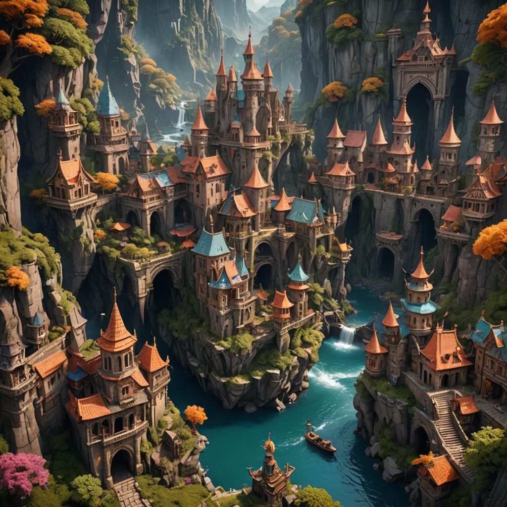 Fantastical Matte Painting in Deep Color