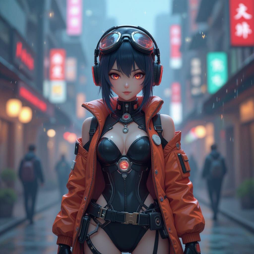 Futuristic Anime Characters in Detailed 3D Art Style
