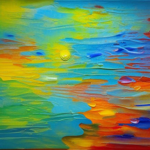Overflowing Sink in Expressionist Oil Painting Style