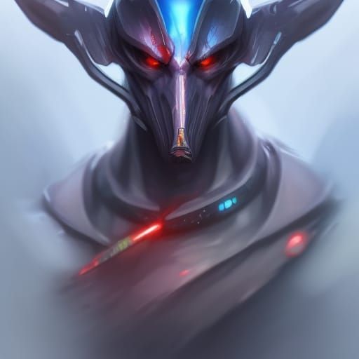 Chiss Alien Pirate Portrait in Hyperrealistic Style