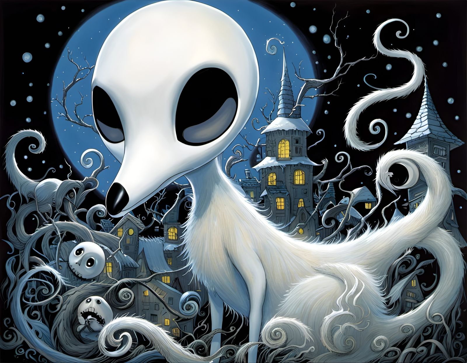 Ghost Dog on Christmas Night: Burtonesque Style