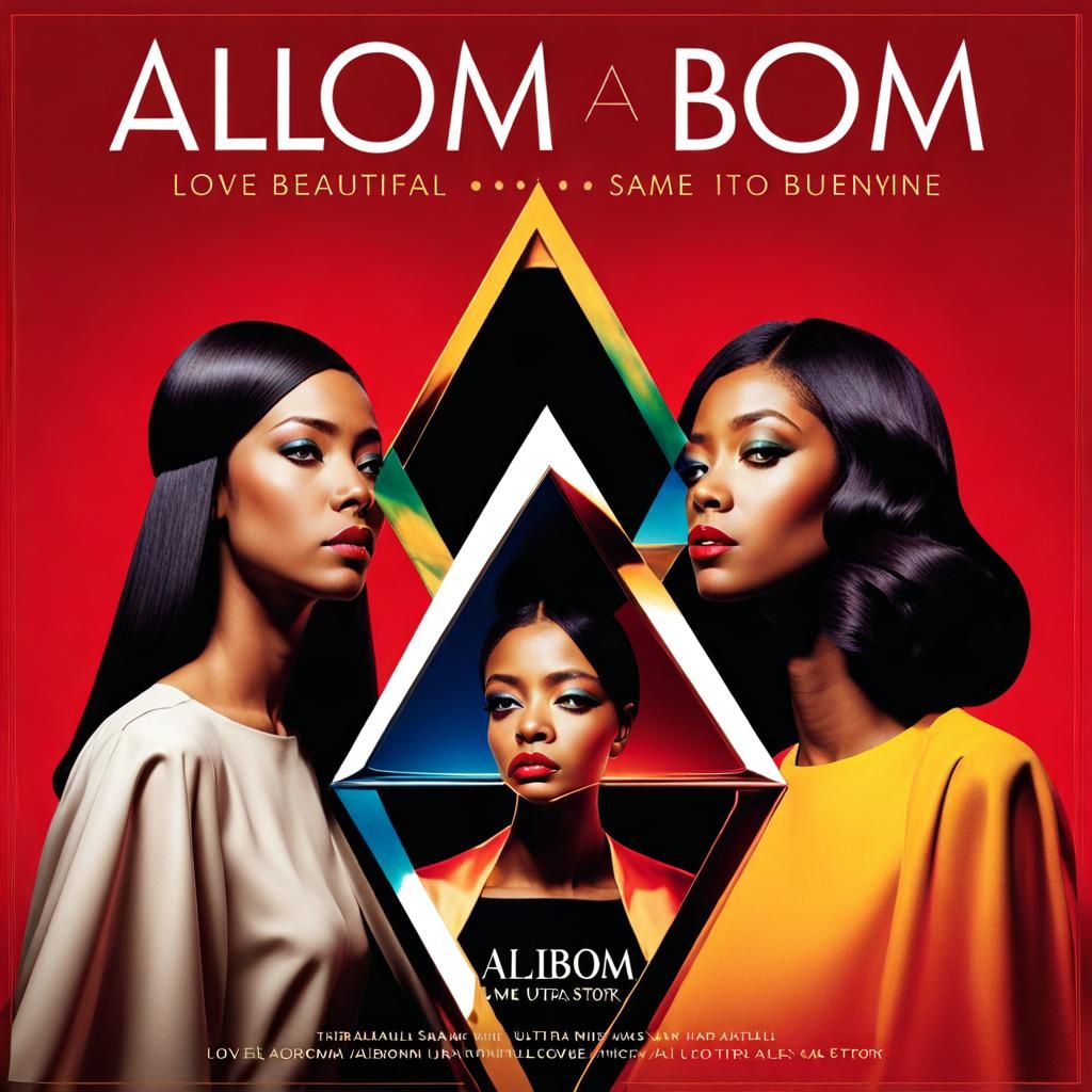 Surreal Album Cover with Three Women in Splash Art