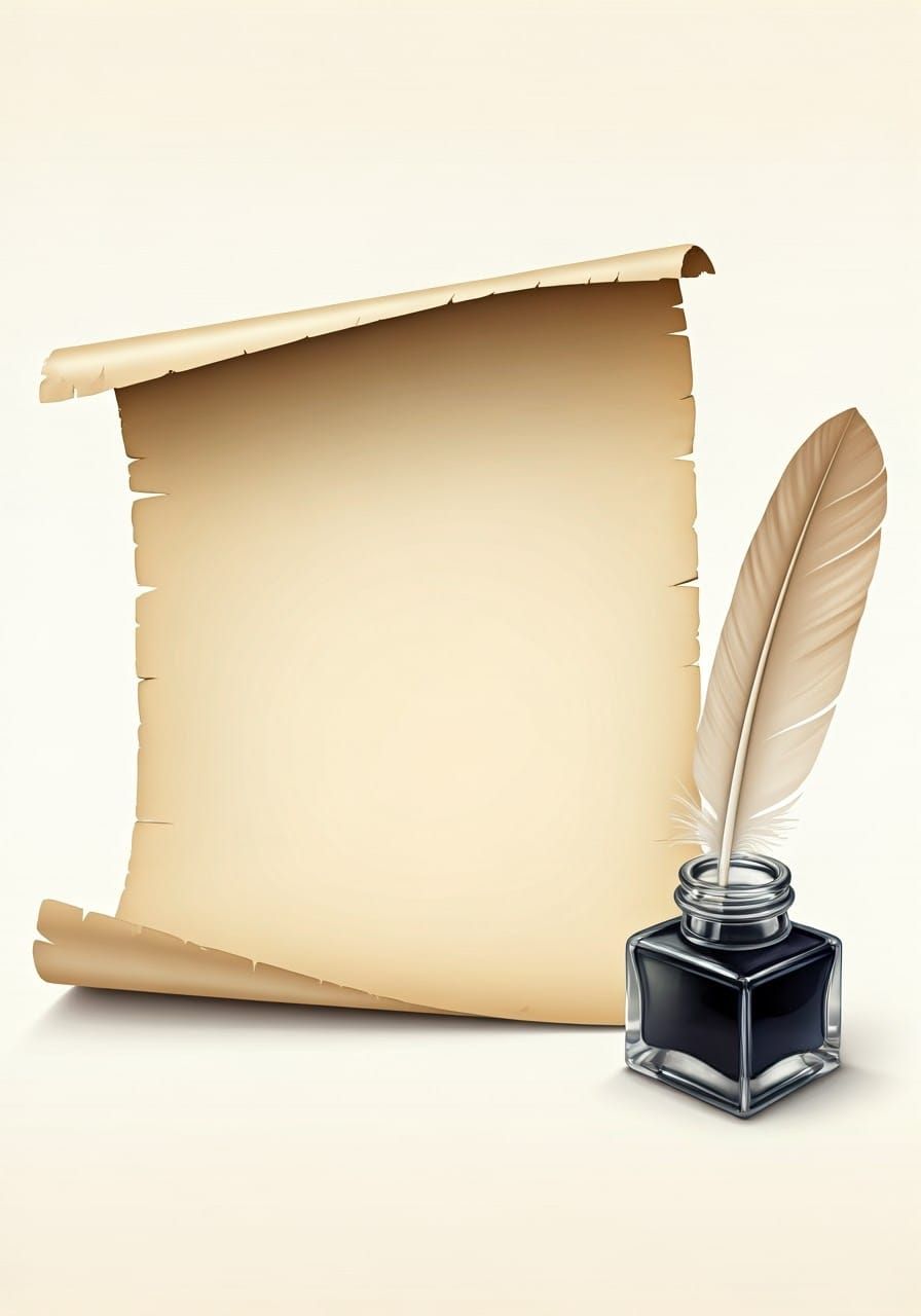 Antique-Style Letter on Cream Background