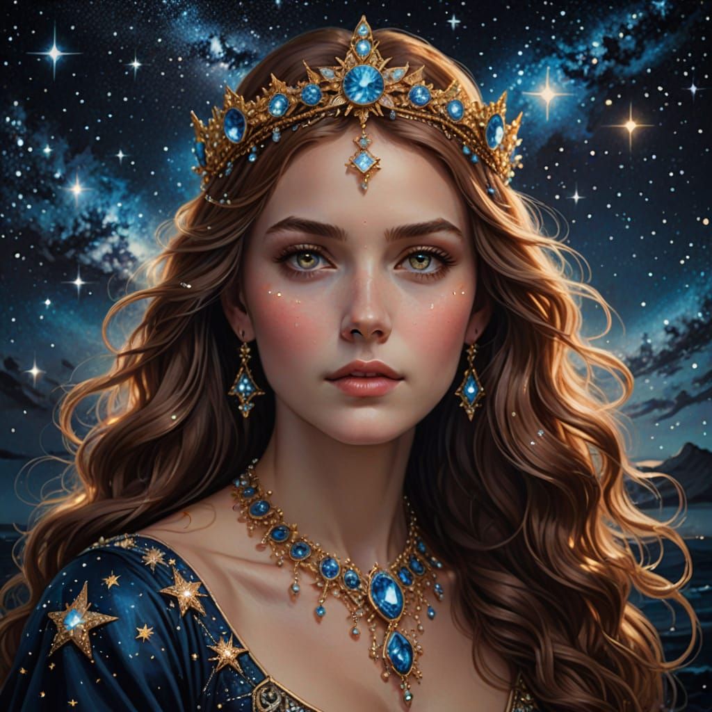 Electra, Guardian of Sailors: Portrait with Starry Gown