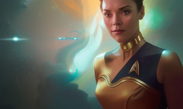 Star Trek Goddess Portrait in Art Nouveau Style