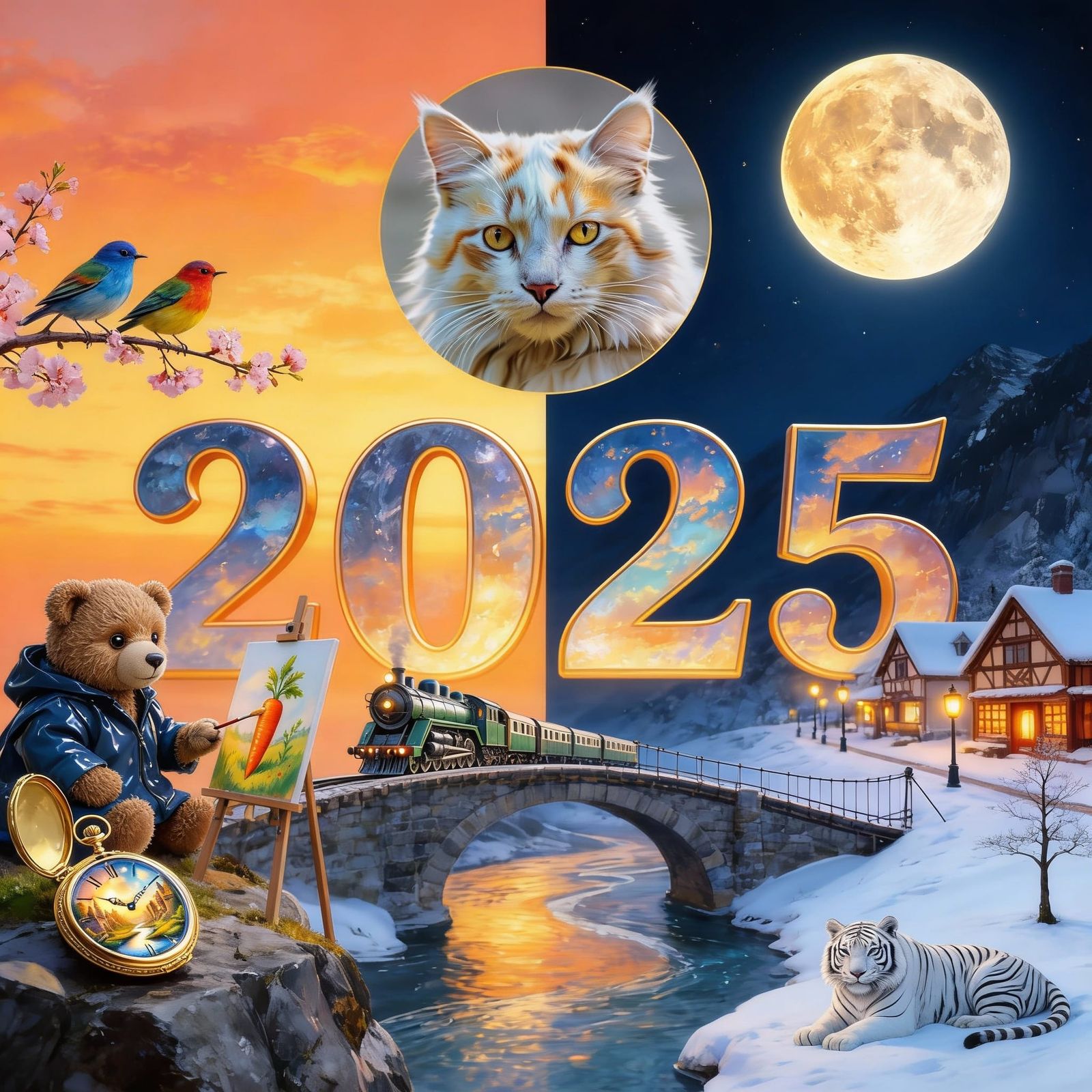 AI Composite Art: A Blend of Diverse Themes for 2025