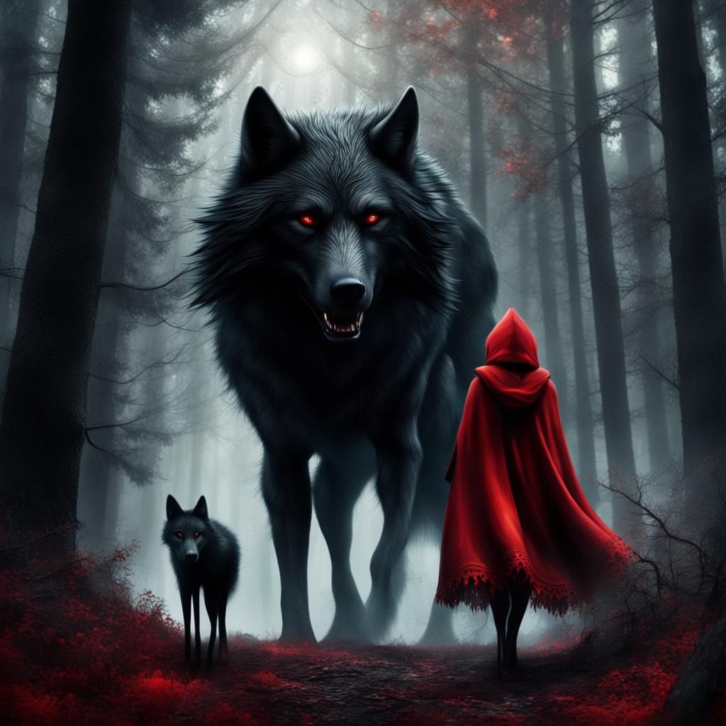 Little Red Riding Hood Rides the Black Wolf