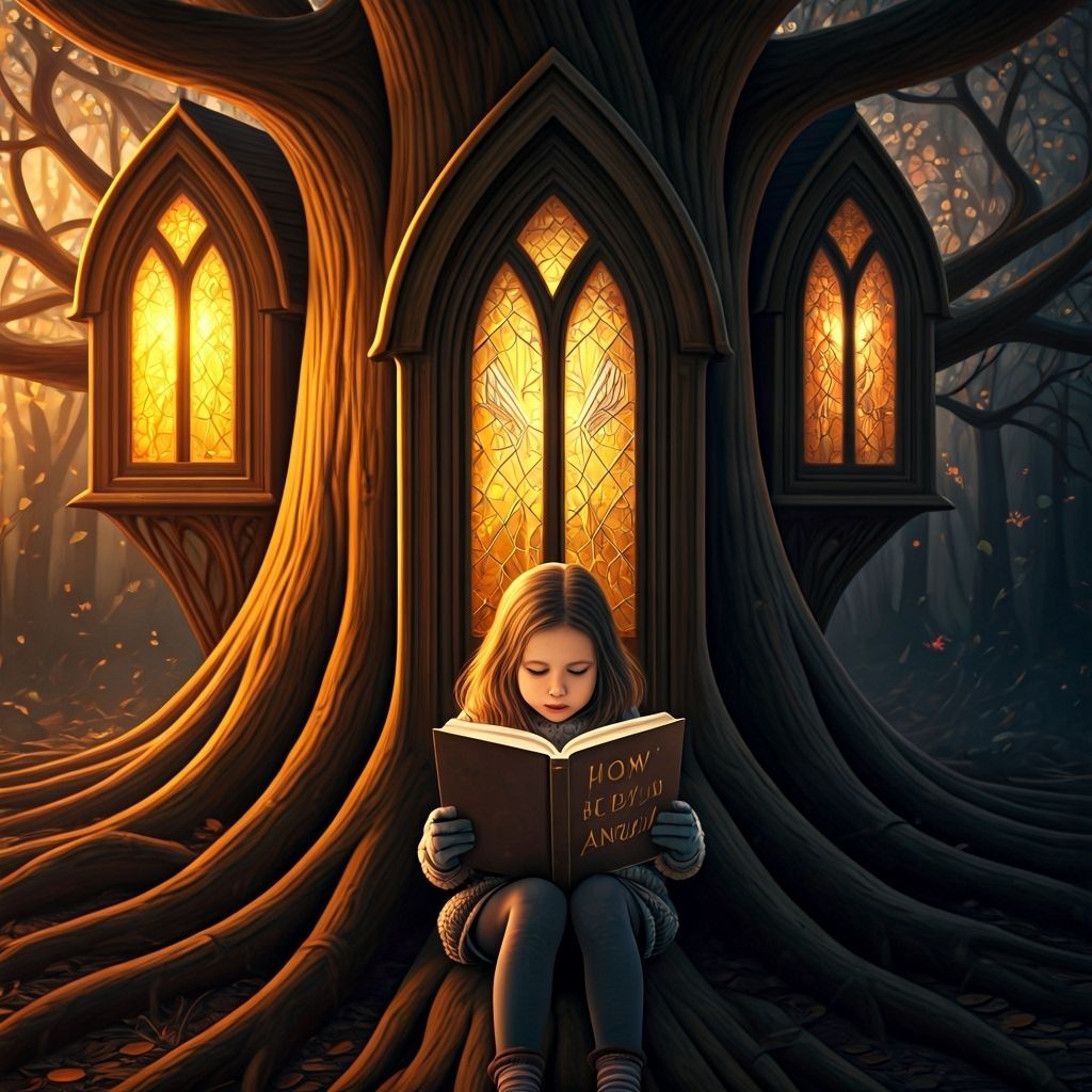 Cozy Girl Reading by Magical Treehouse