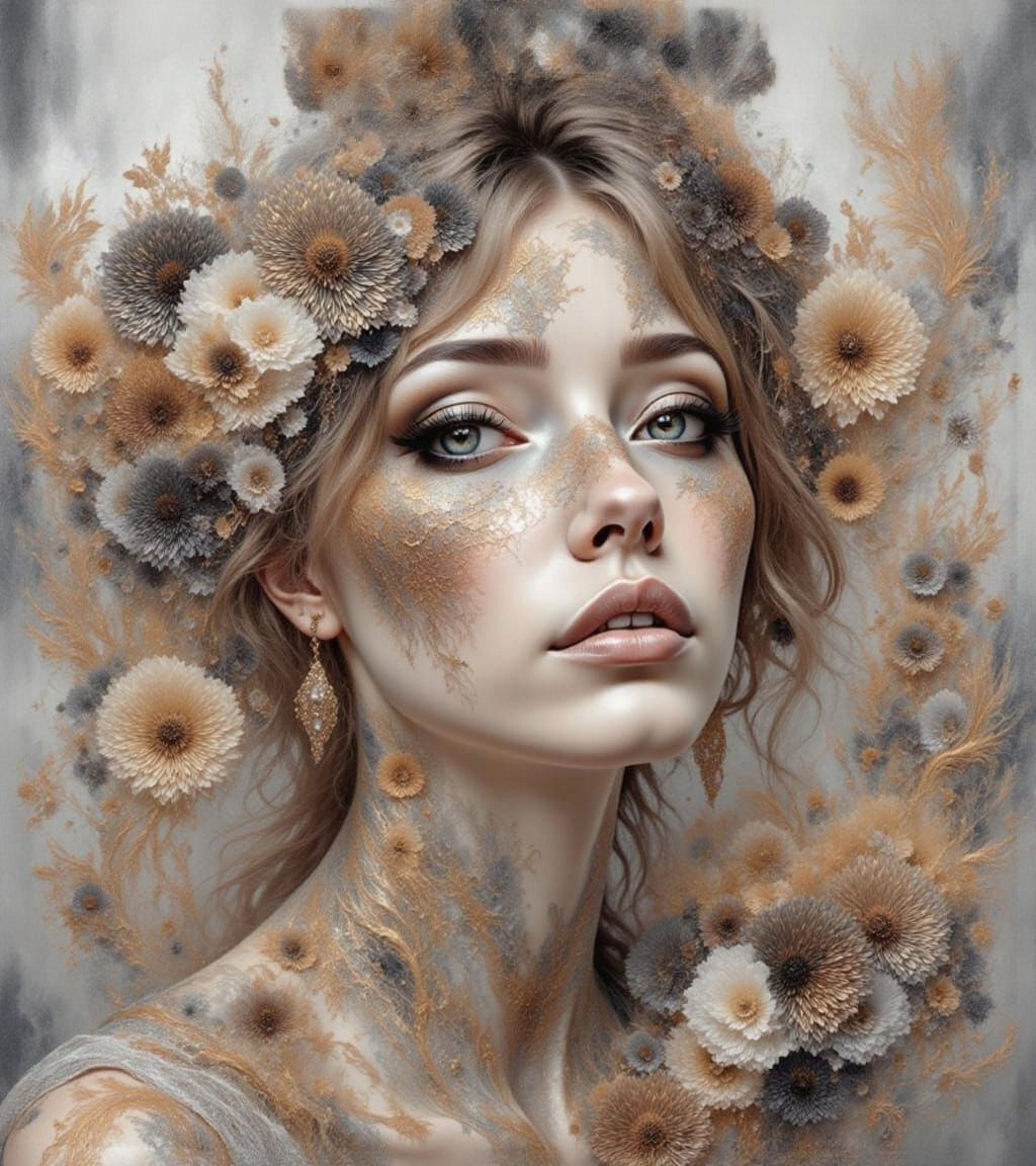 Marble Lace Fantasy with Dreamy Intensity