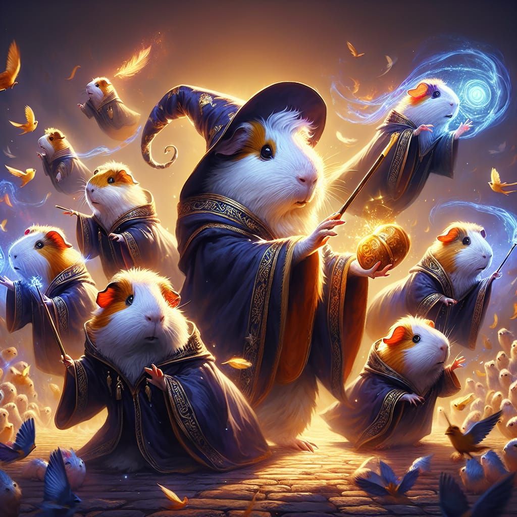 Guinea Pigs at Magic School: Fantasy Concept Art