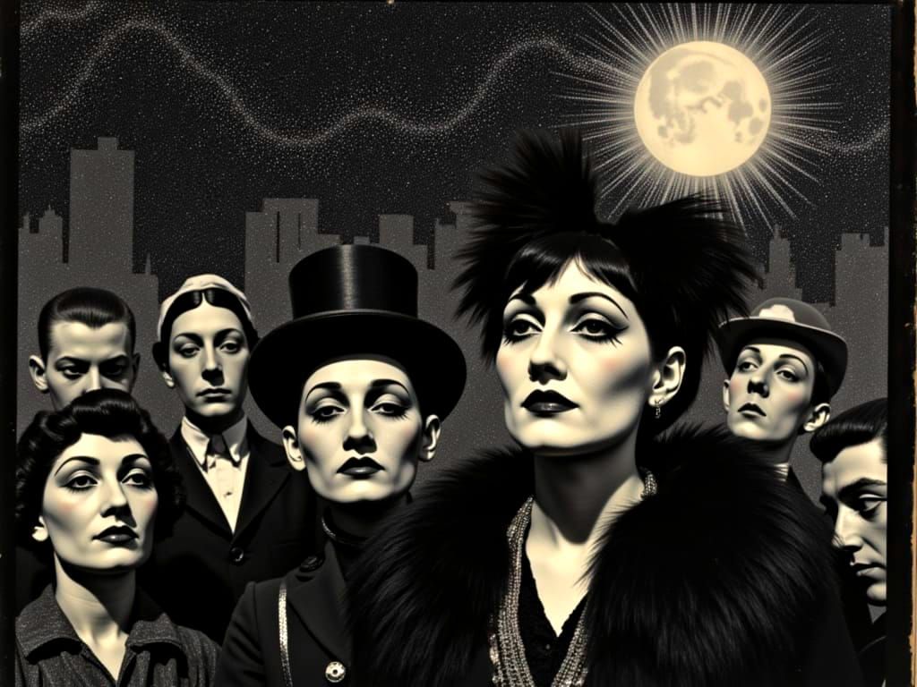 Gloria Swanson Cabaret Nightclub Poster in Weimar Style