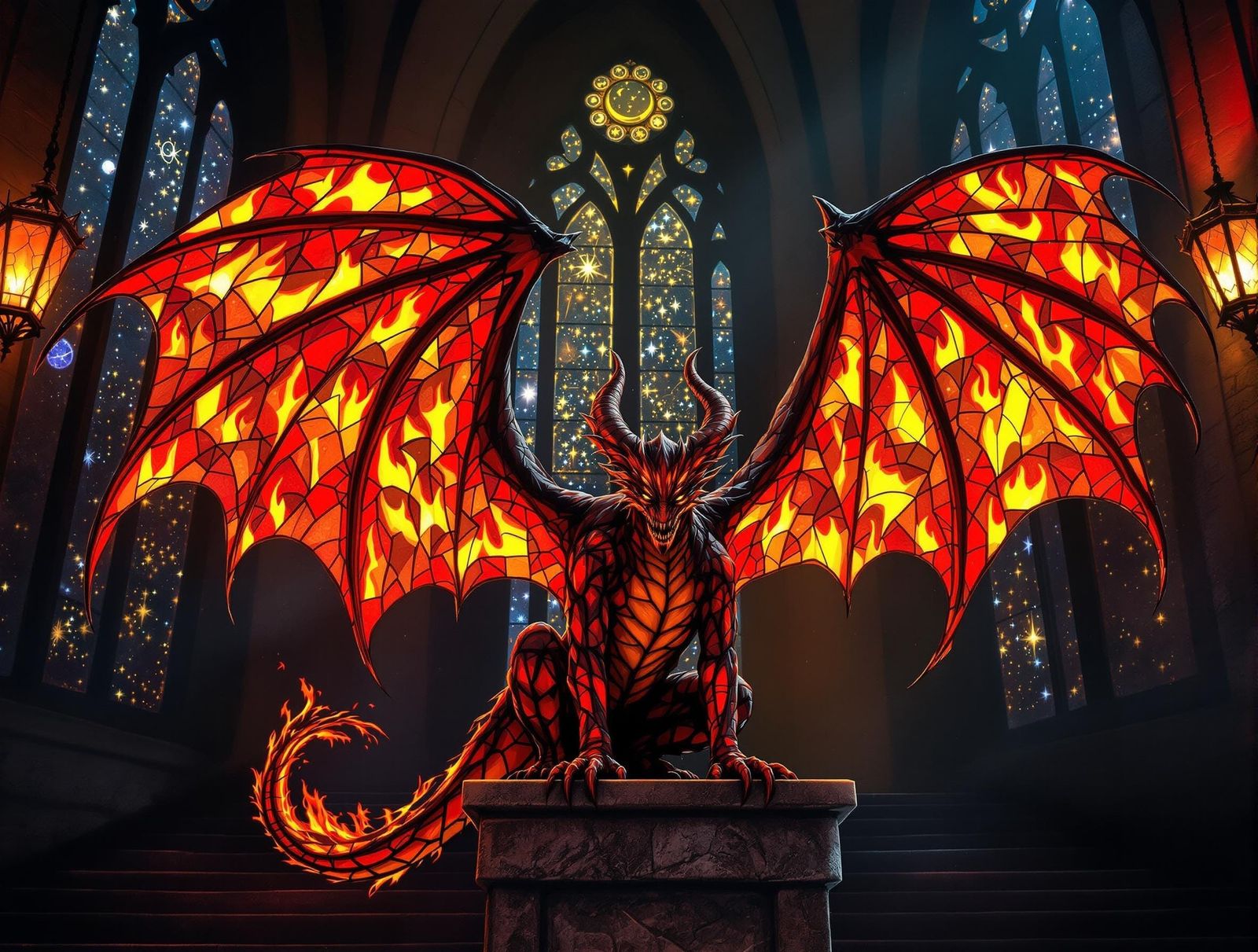 Mythic Creature of Fiery Splendor