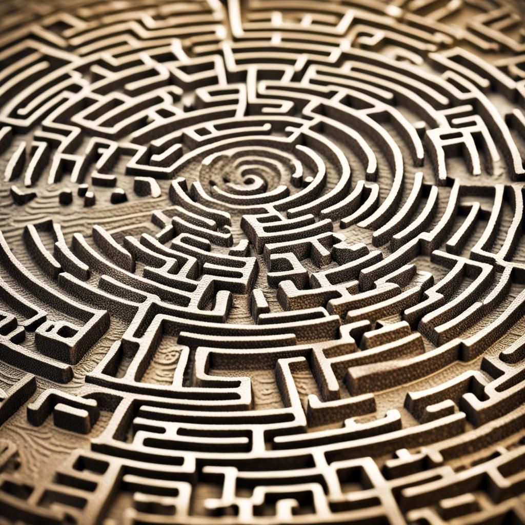 Fingerprint Maze: Hyperrealistic Close-up in Earth Tones