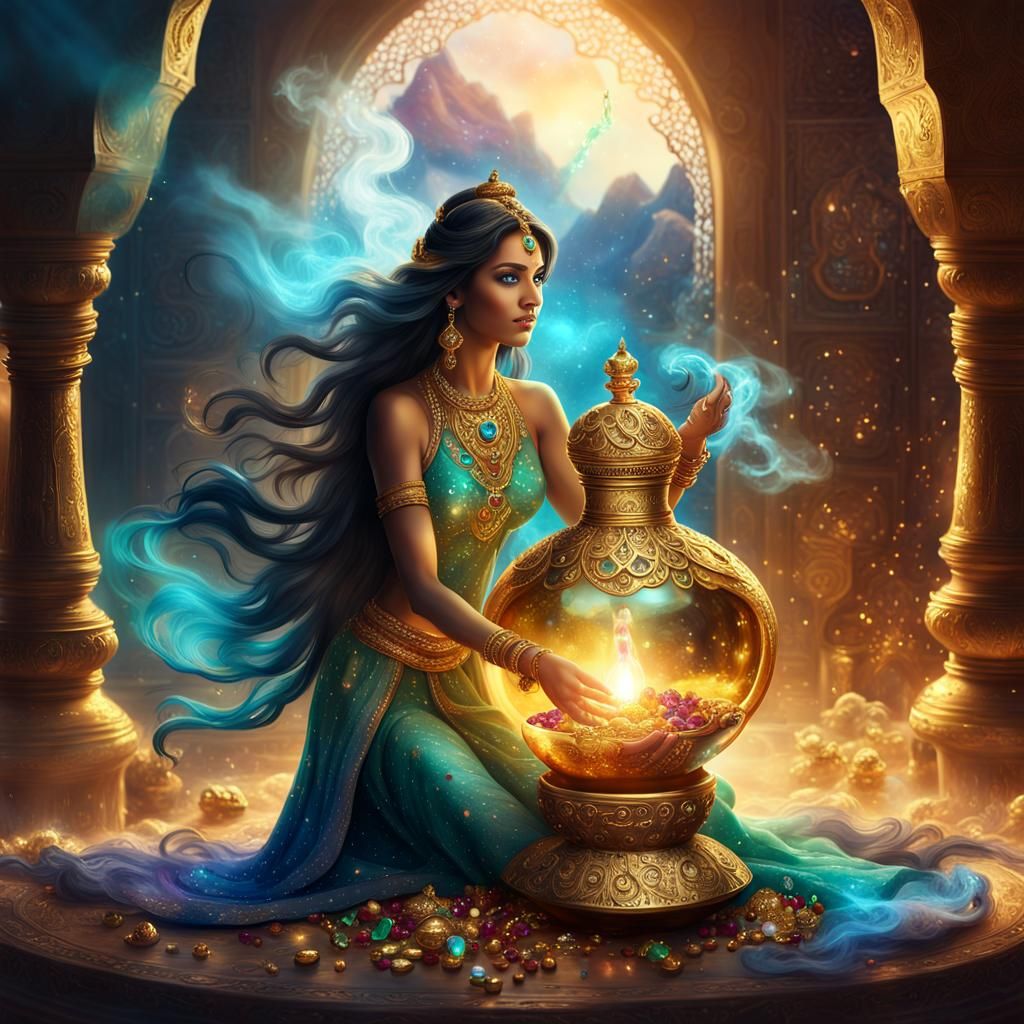 Genie in a Bottle: Fantasy Matte Painting