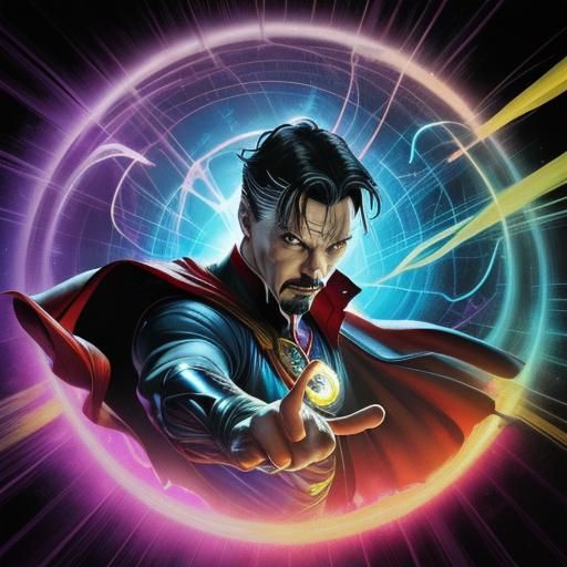 Dr. Strange Comic Book Cover Illustration