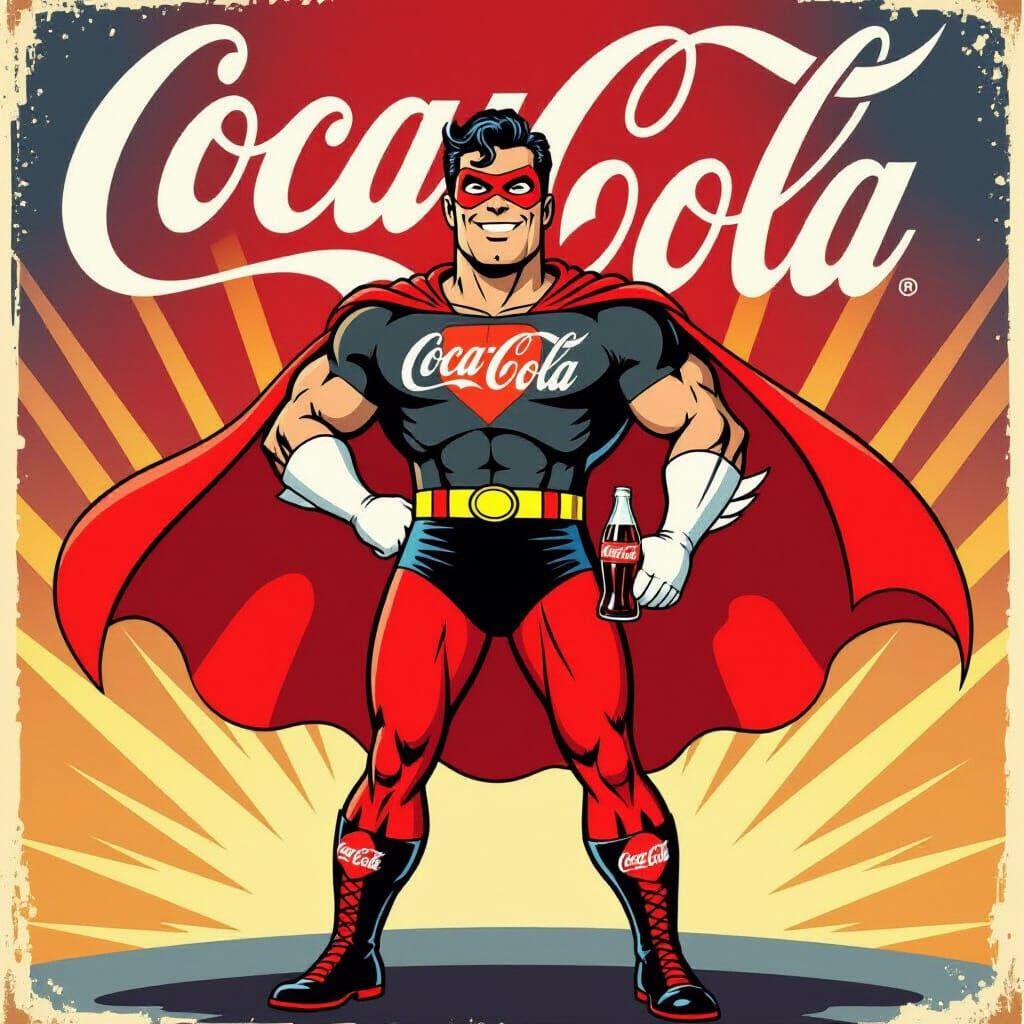 Mister Coca-Cola: Superhero Mascot Advertisement