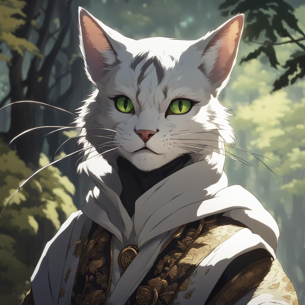 Tabaxi Sorcerer in Anime Style