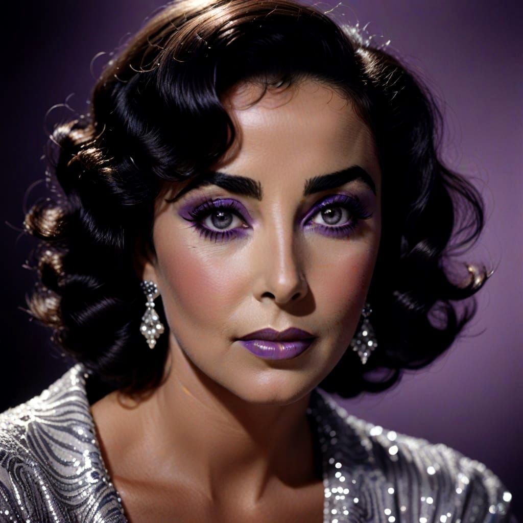 Elizabeth Taylor in Lavender Eyes Portrait