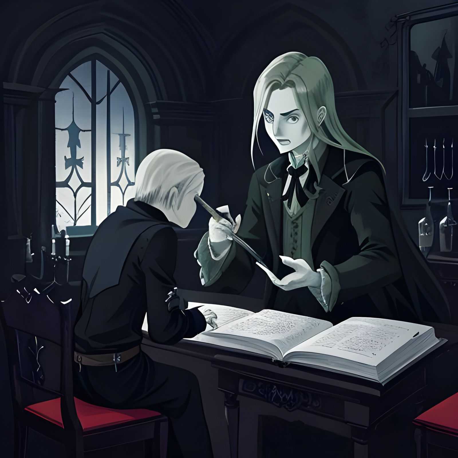 Gothic Castlevania Kitchen in Dark Academia Style