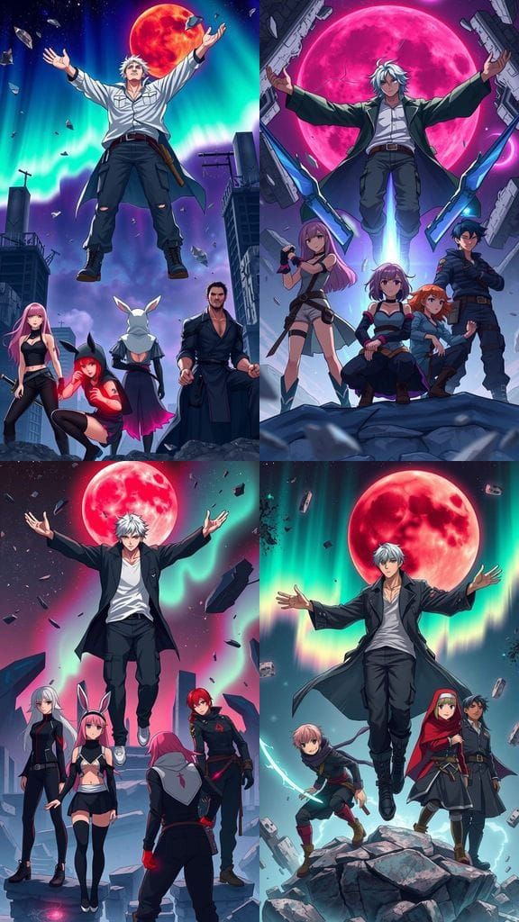 Epic Anime Hero Surveys Battle-Scarred Team from Divine Heig...