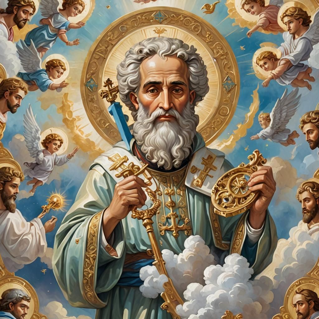 Saint Peter Iconography in Orthodox Byzantine Style