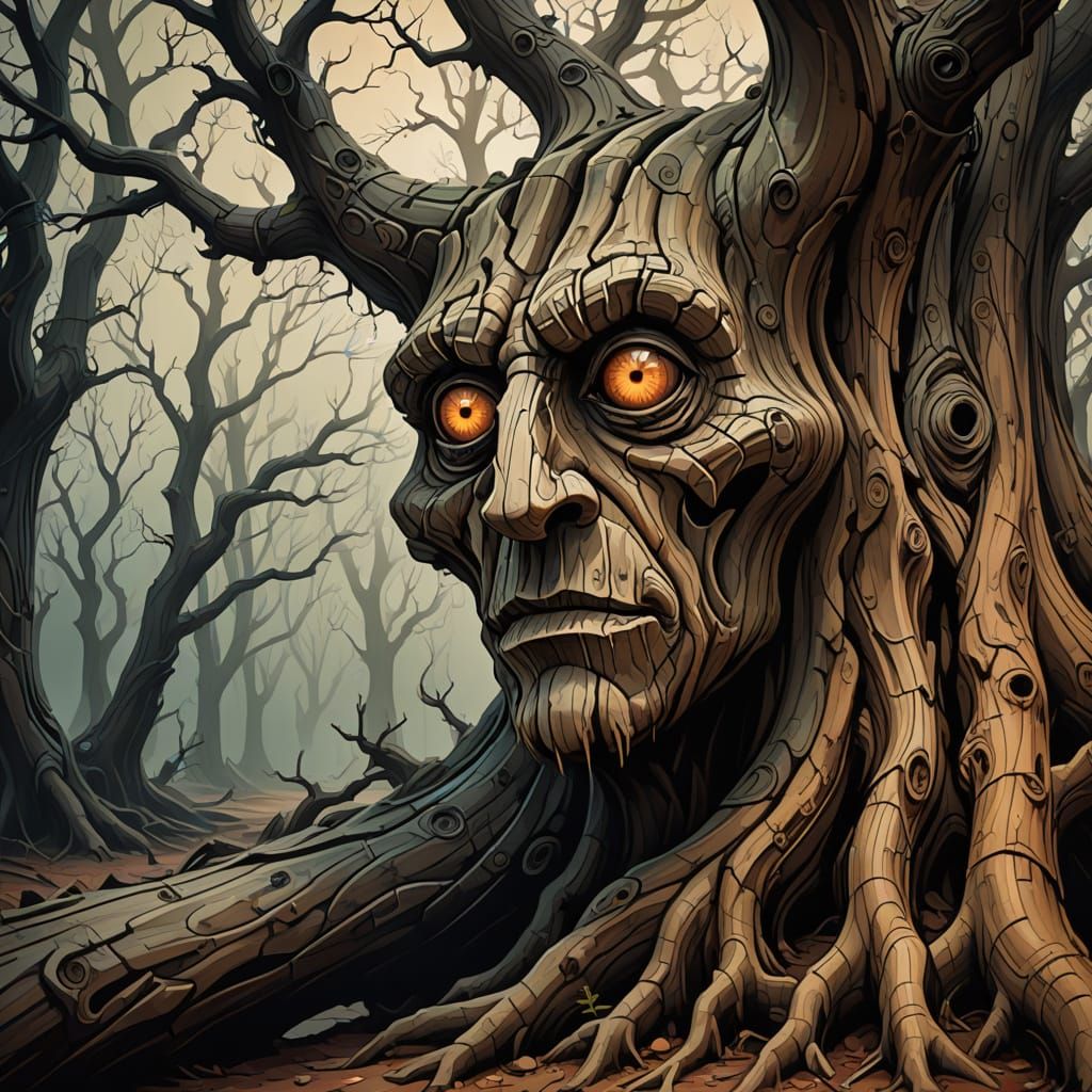 Surreal Tree Portrait in Digital Painting
