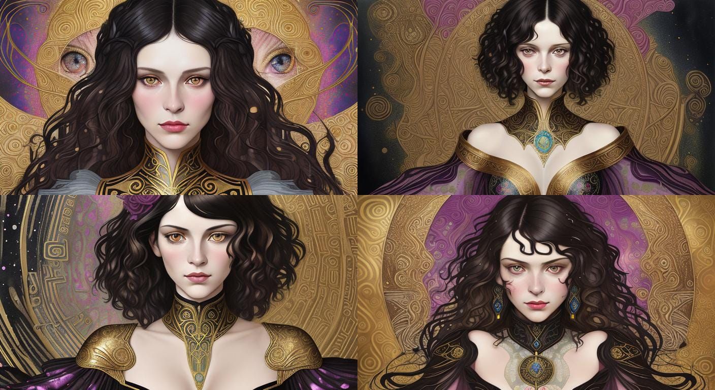 German Shepherd in Double Exposure Art Deco Style