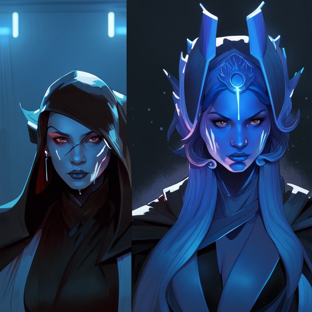 Sith Sisters: A Star Wars Portrait in Artgerm Style