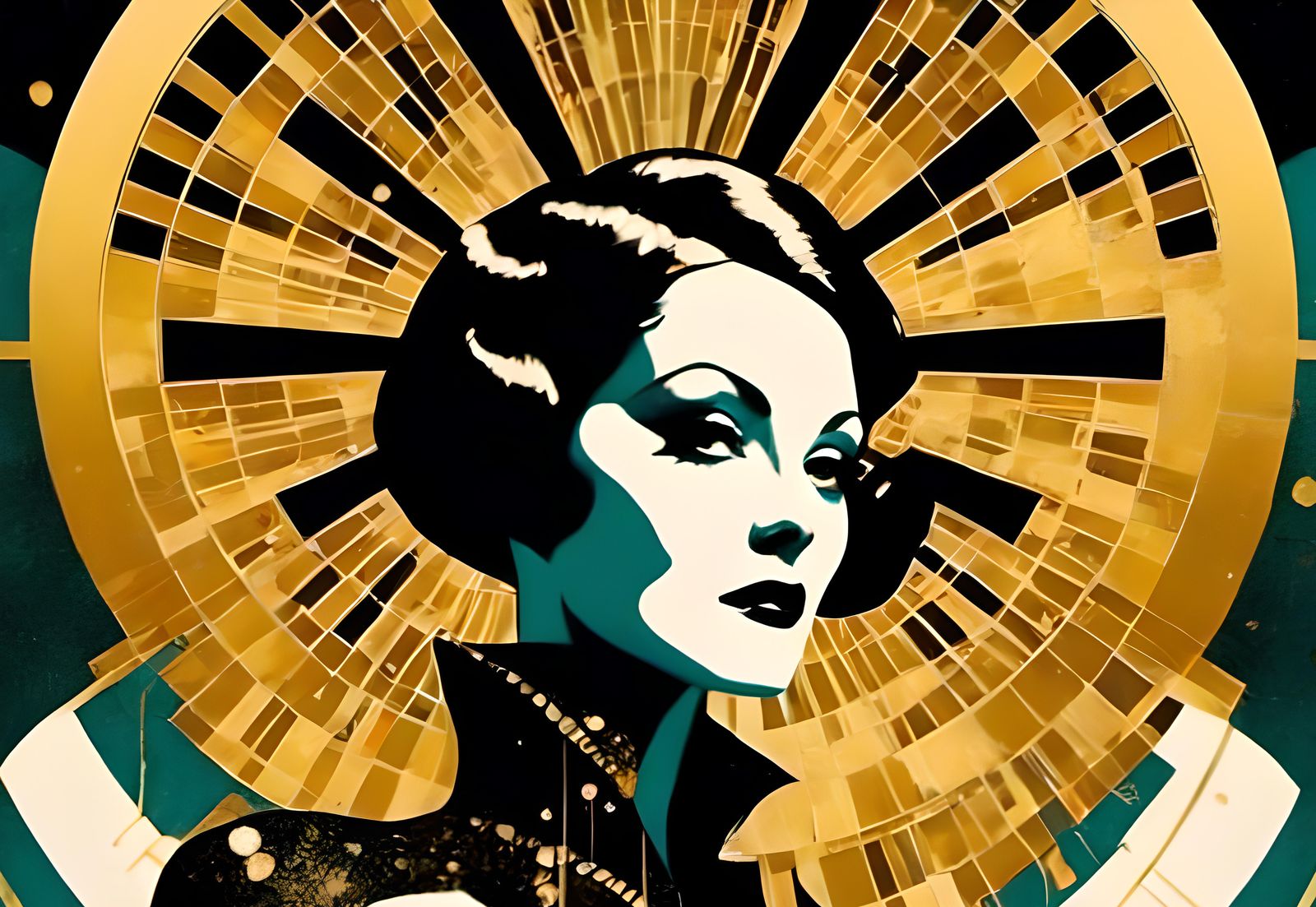 Art Deco Matrix: 1920s Glamour in Gold