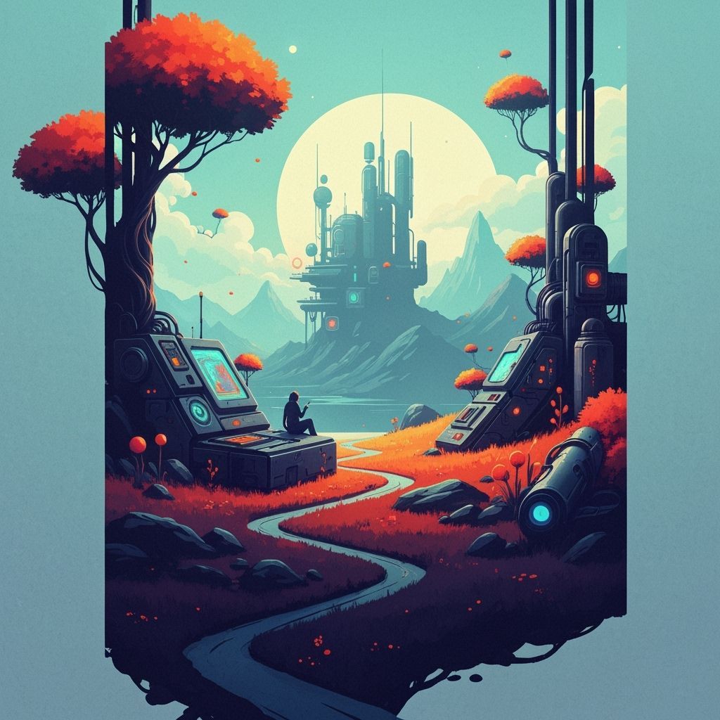 Surreal Dreamscape in Vibrant Colors