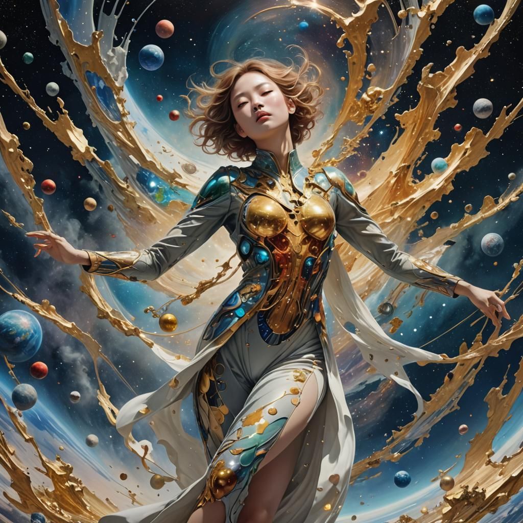 Surreal Figures in Warped Space: Octane Render