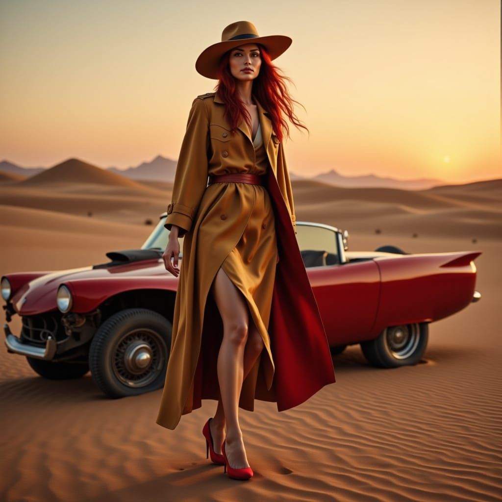 Desert Fashion Editorial at Golden Hour