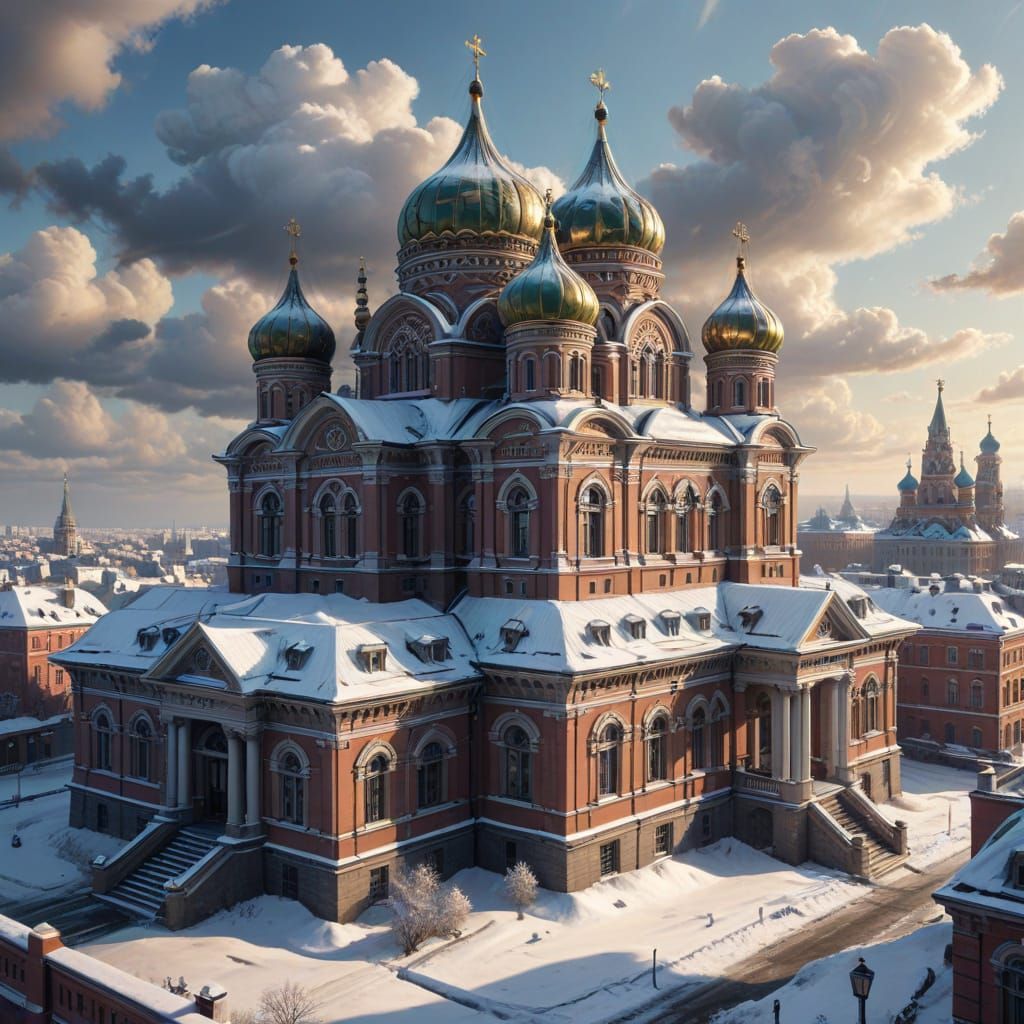 Wintertime Moscow landscape ,