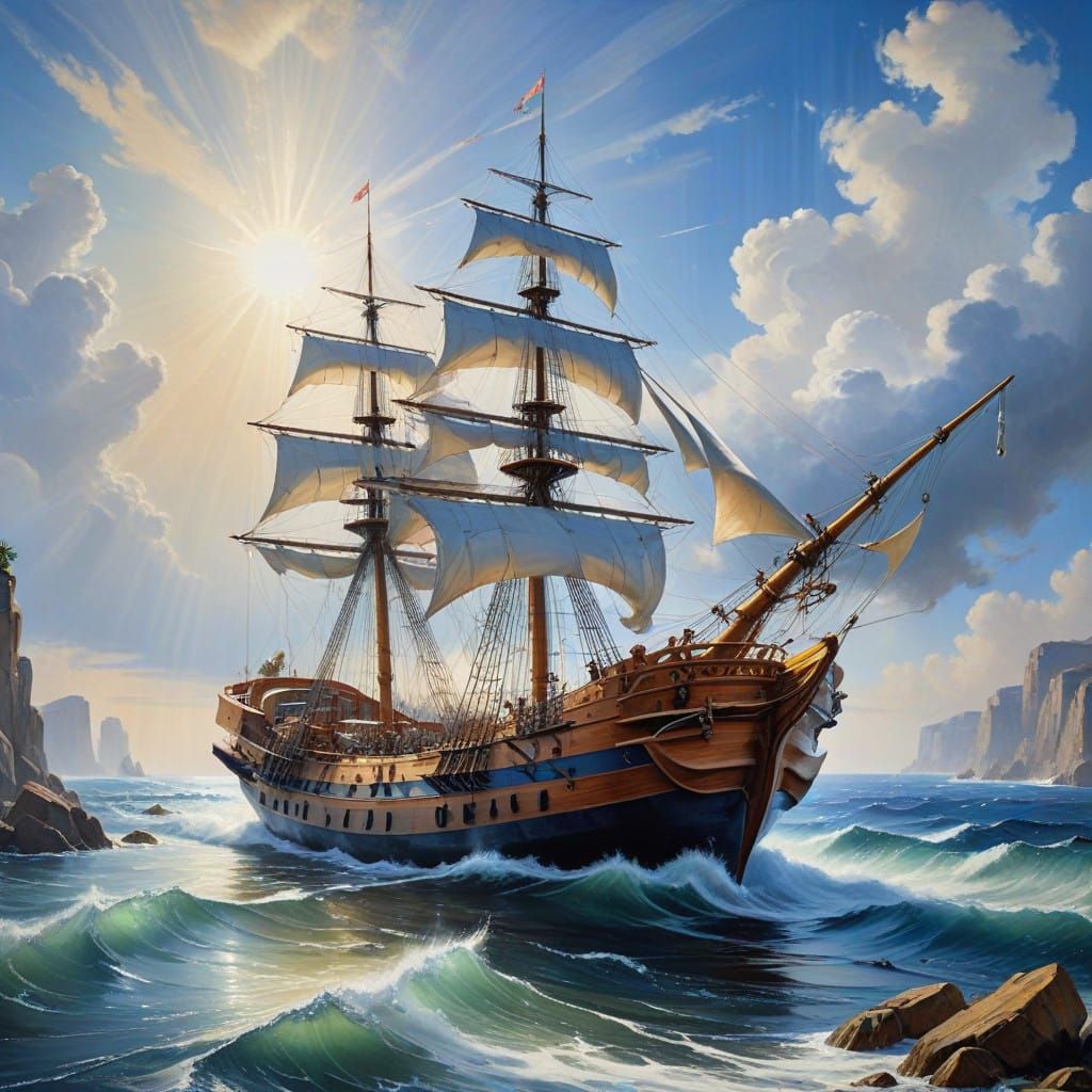 Surreal Landscape with Heavenly Music