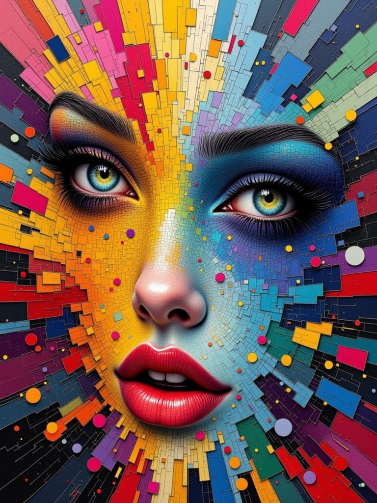 Ethereal Gully Scene in Vibrant Colors