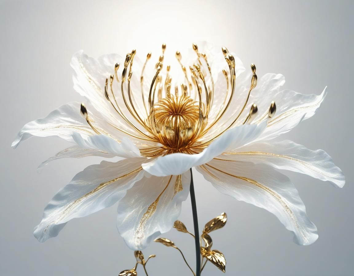 Ethereal Floral Art: Luminous and Surreal
